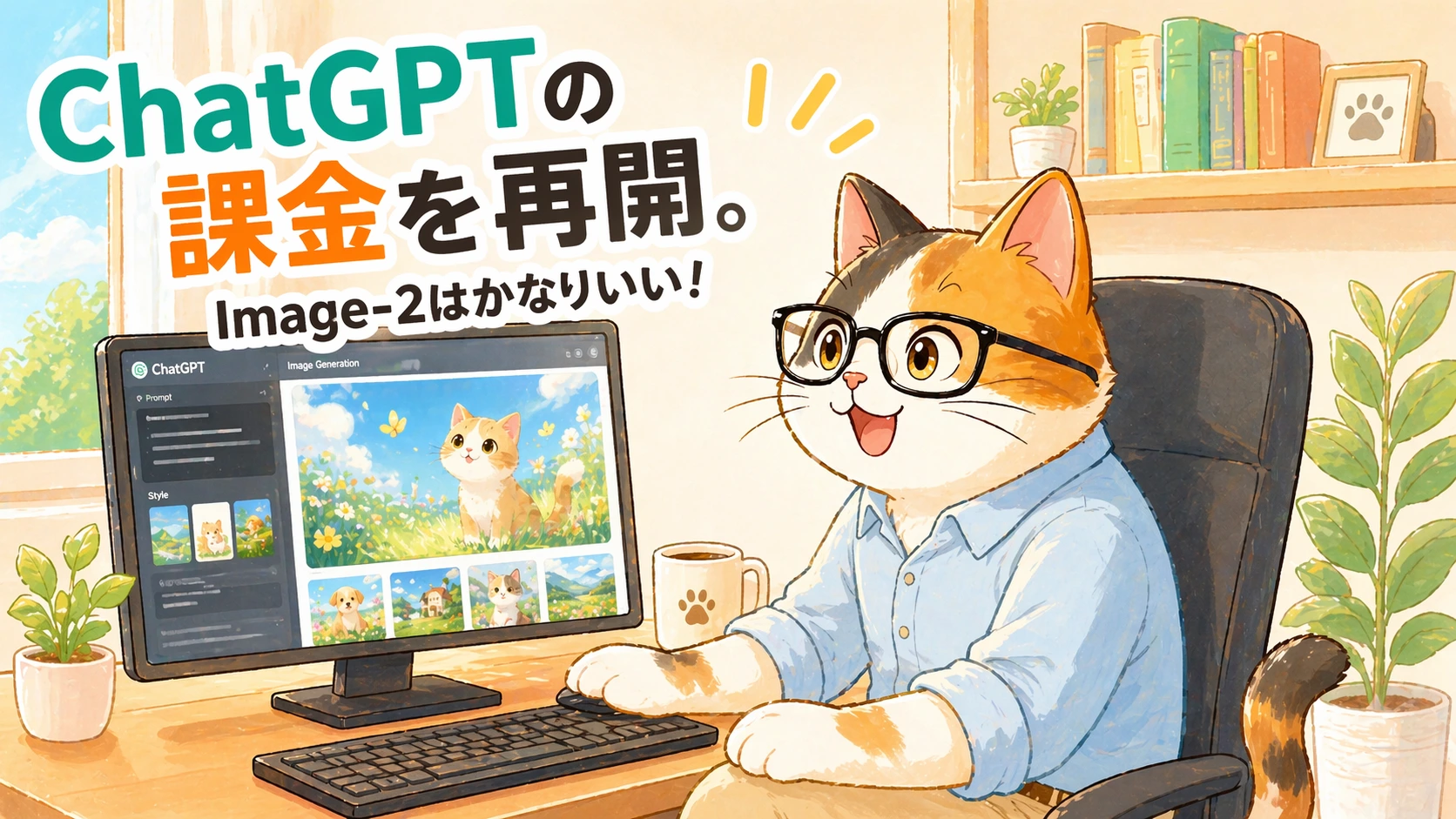 ChatGPTの課金を再開。Image-2はかなりいい！